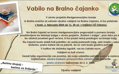 VABILO NA BRALNO ČAJANKO (BRALNA ZNAČKA ZA ODRASLE)